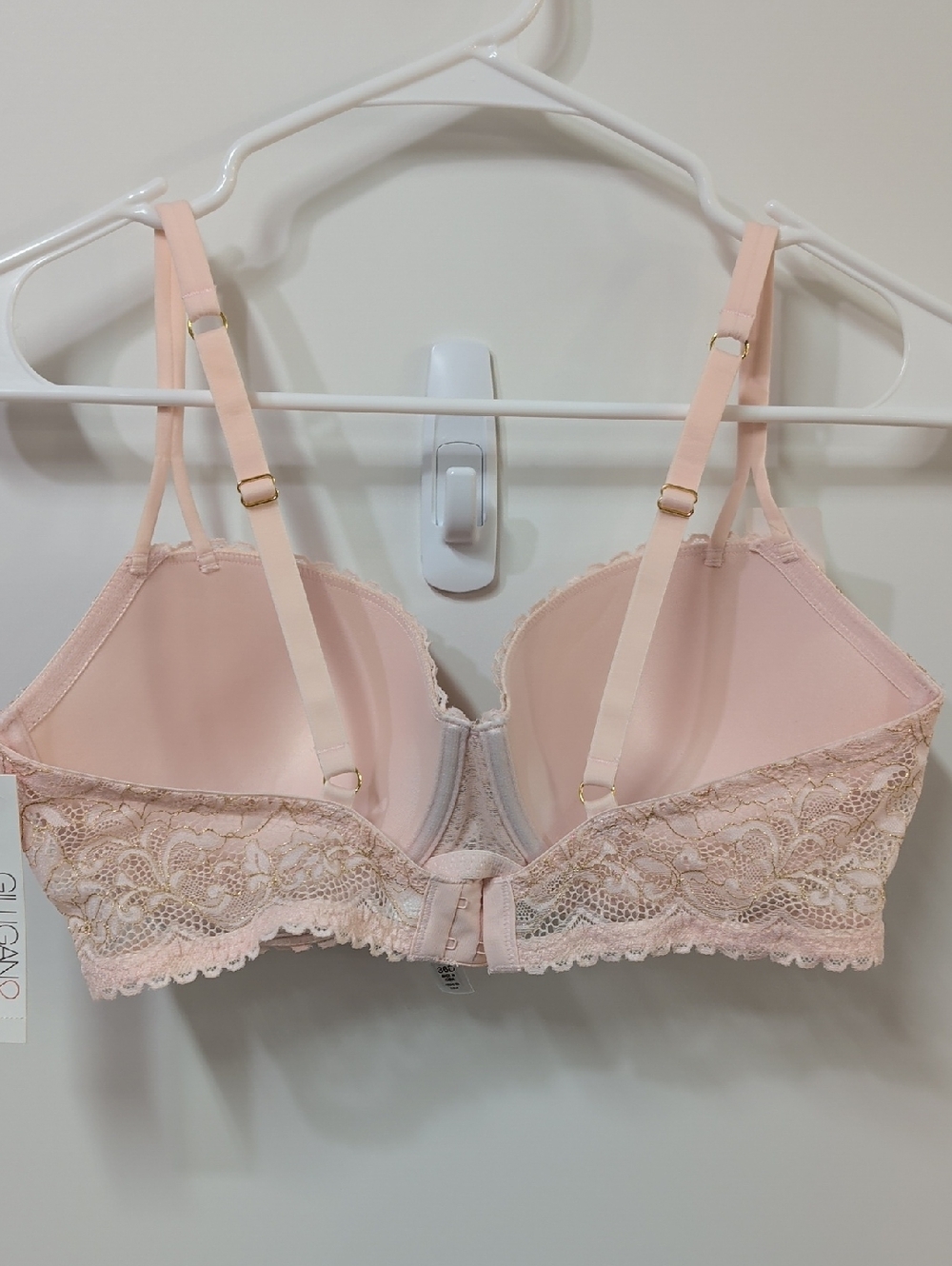 🎁 Gilligan & O'Malley Pink Lace Push-Up Bra - Picture 4 of 4
